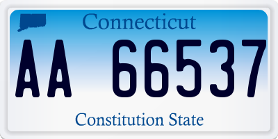 CT license plate AA66537