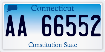 CT license plate AA66552