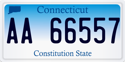 CT license plate AA66557