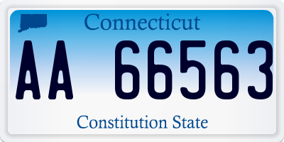 CT license plate AA66563