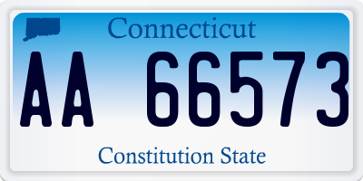 CT license plate AA66573