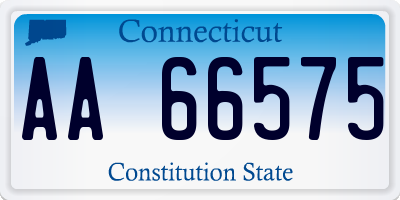 CT license plate AA66575