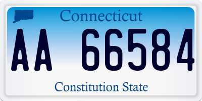 CT license plate AA66584