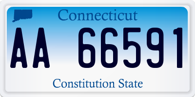 CT license plate AA66591