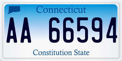 CT license plate AA66594