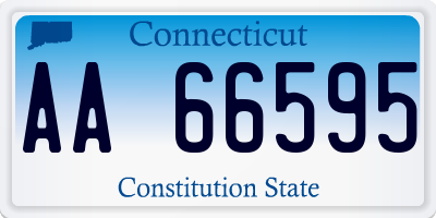 CT license plate AA66595