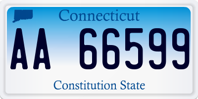CT license plate AA66599