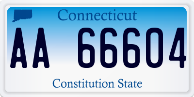 CT license plate AA66604