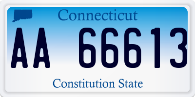 CT license plate AA66613