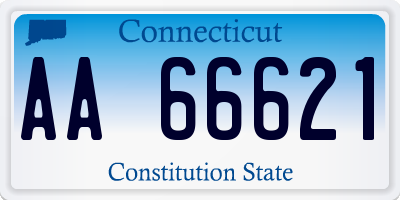 CT license plate AA66621