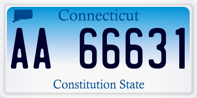 CT license plate AA66631