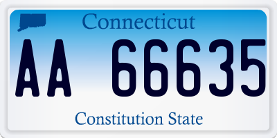 CT license plate AA66635