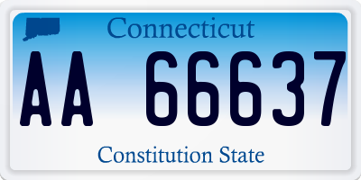 CT license plate AA66637