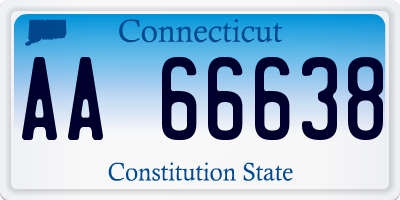 CT license plate AA66638