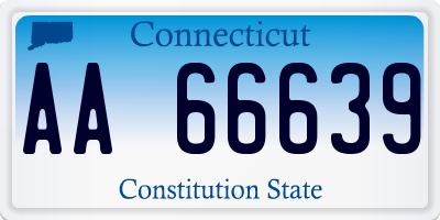 CT license plate AA66639