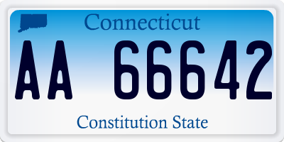 CT license plate AA66642