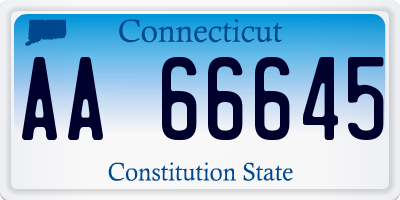 CT license plate AA66645