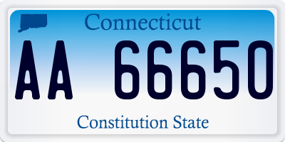 CT license plate AA66650