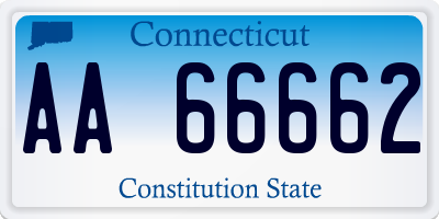 CT license plate AA66662