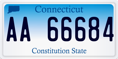CT license plate AA66684