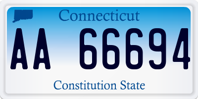 CT license plate AA66694