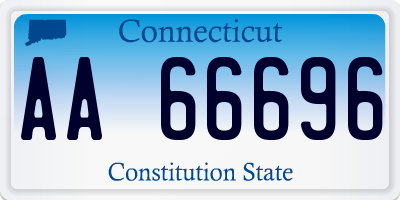 CT license plate AA66696