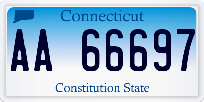 CT license plate AA66697