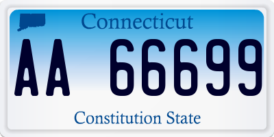 CT license plate AA66699