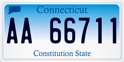 CT license plate AA66711