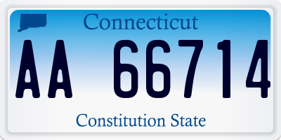 CT license plate AA66714