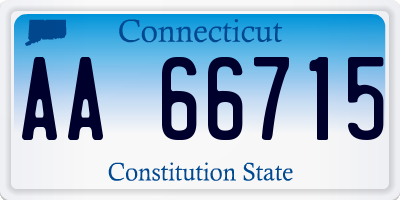 CT license plate AA66715