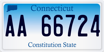 CT license plate AA66724