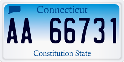 CT license plate AA66731