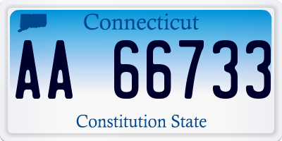 CT license plate AA66733