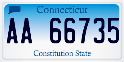 CT license plate AA66735