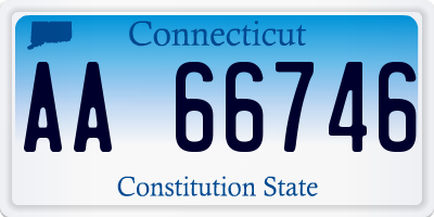 CT license plate AA66746