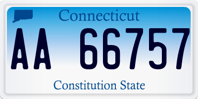 CT license plate AA66757