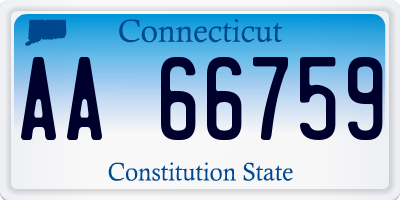 CT license plate AA66759