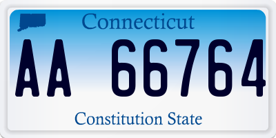 CT license plate AA66764