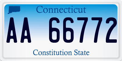 CT license plate AA66772