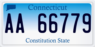 CT license plate AA66779