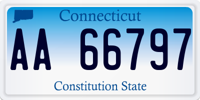 CT license plate AA66797