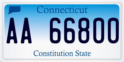 CT license plate AA66800