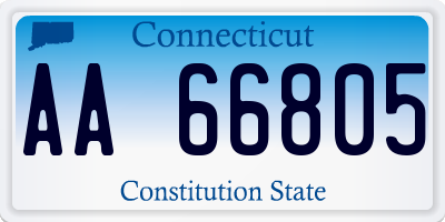 CT license plate AA66805