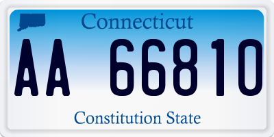 CT license plate AA66810