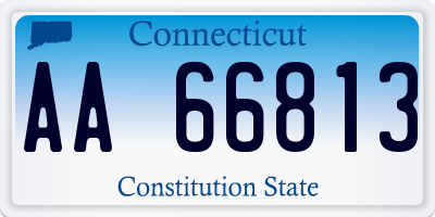 CT license plate AA66813