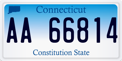 CT license plate AA66814