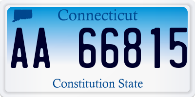 CT license plate AA66815