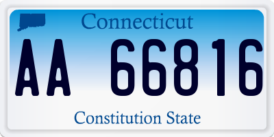 CT license plate AA66816