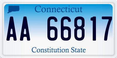 CT license plate AA66817